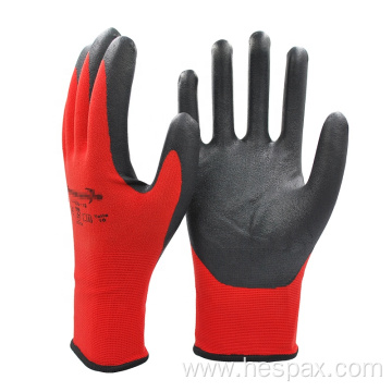 Hespax Custom 15G Polyester Nitrile Coated Gloves Assembly